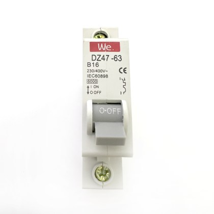 We Wyverne Electrical DZ47-63 B16 16A 16 Amp MCB Circuit Breaker Type B